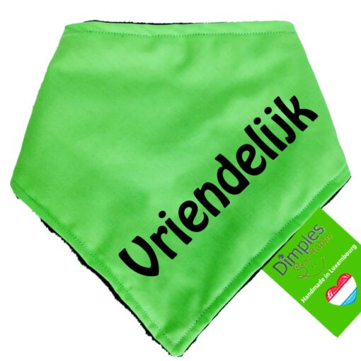 Groene VRIENDELIJKE Hondenbandana